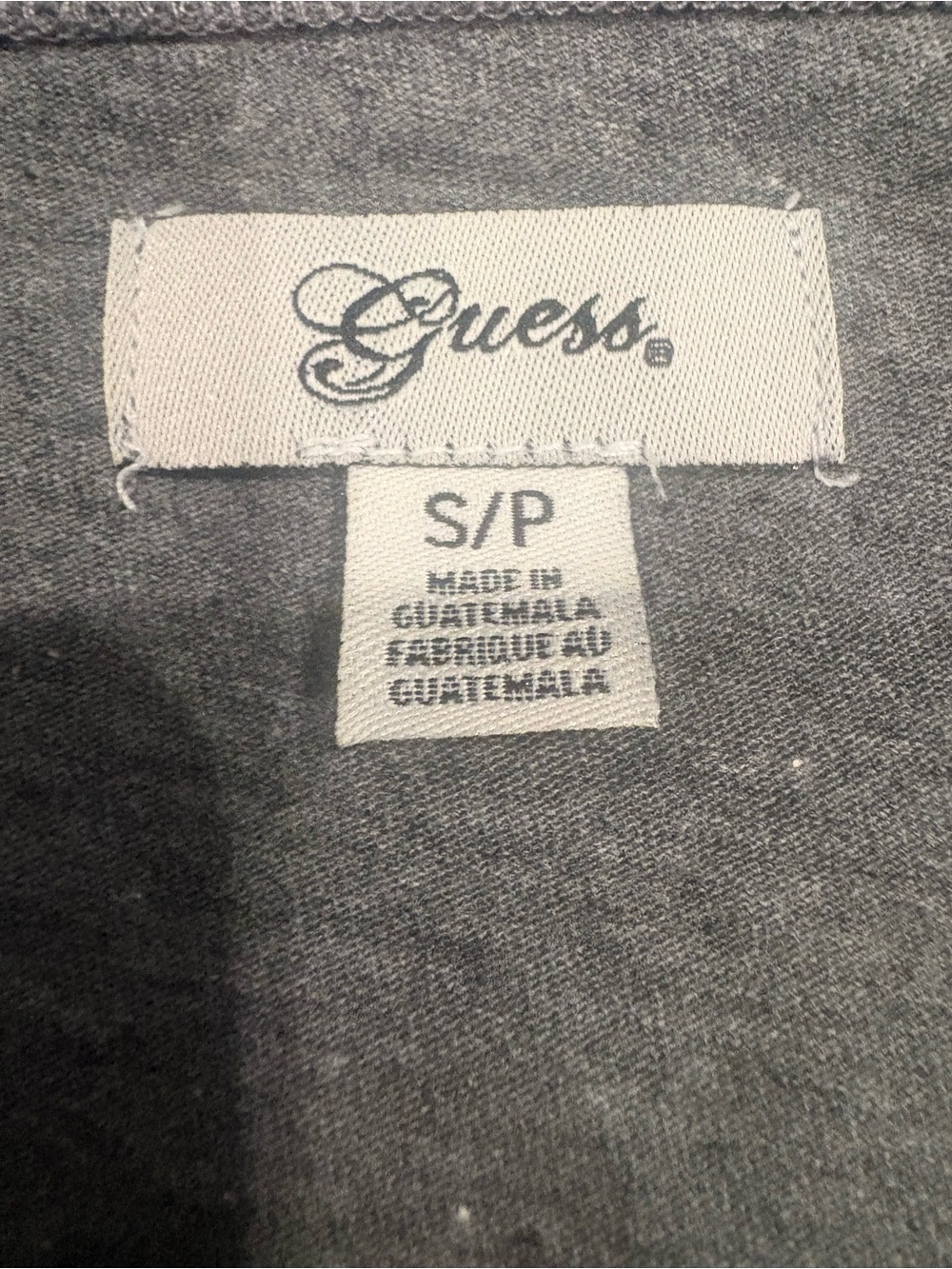 Guess Gray Embellished V-Neck Tee - Picture 4 of 7